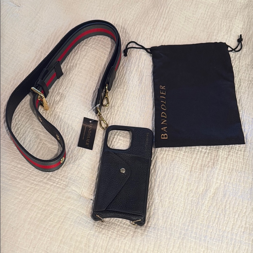 Bandolier Hailey Wallet Phone Case with strap for iPhone 15 Pro Max